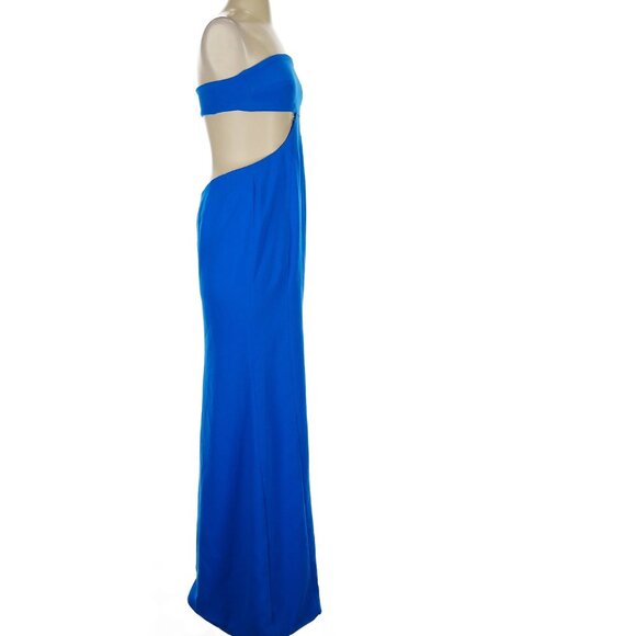 House of CB Altana Vibrant Blue Strapless Maxi Dress with Cutout - Picture 4 of 16